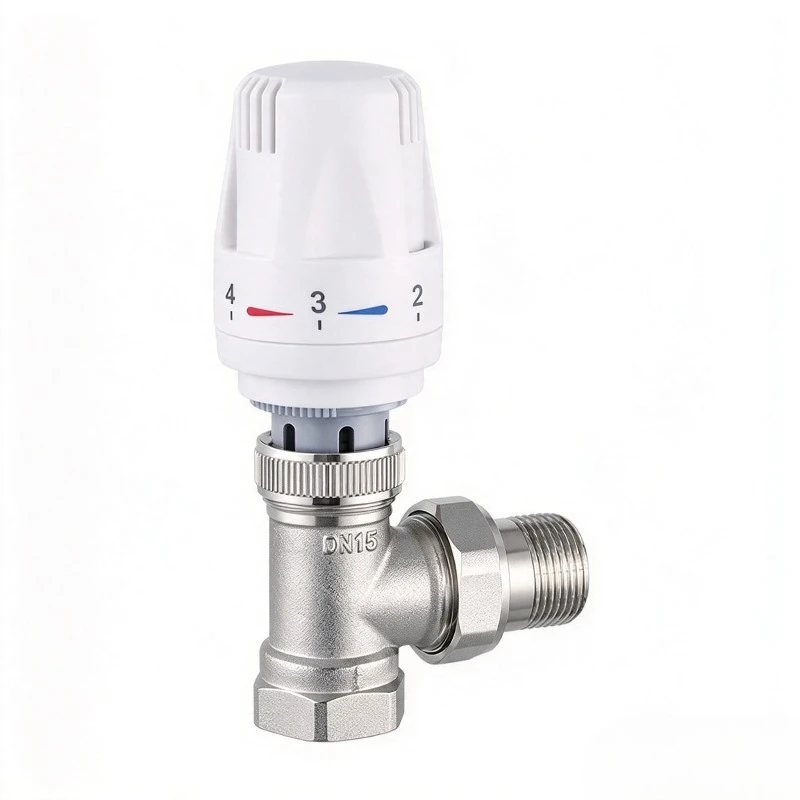 For Radiator Automatic Angle Thermostatic Valve Brass Radiator Thermostatic Control Valve
