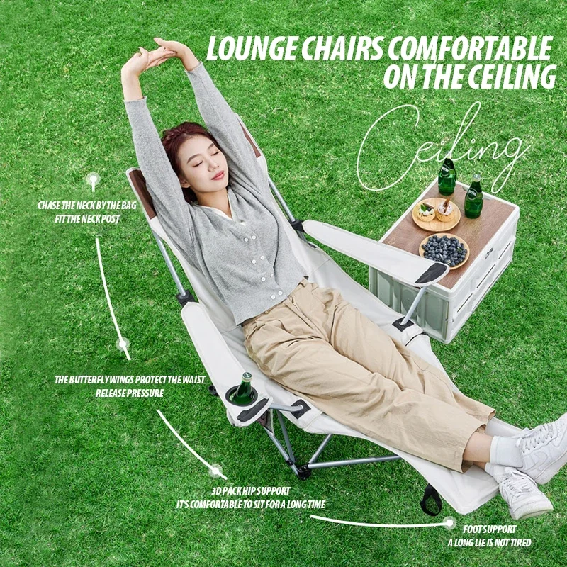 Exploratory outdoor folding lounge chair portable ultra-light fishing chair beach camping director chair backrest stool