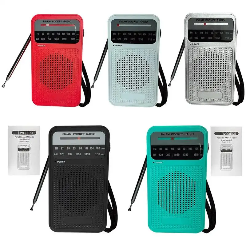 

Transistor Radio Battery Operated FM/AM Radio Portable Pocket Radio Wireless Speaker with Pointer for Outdoor Hiking Travel