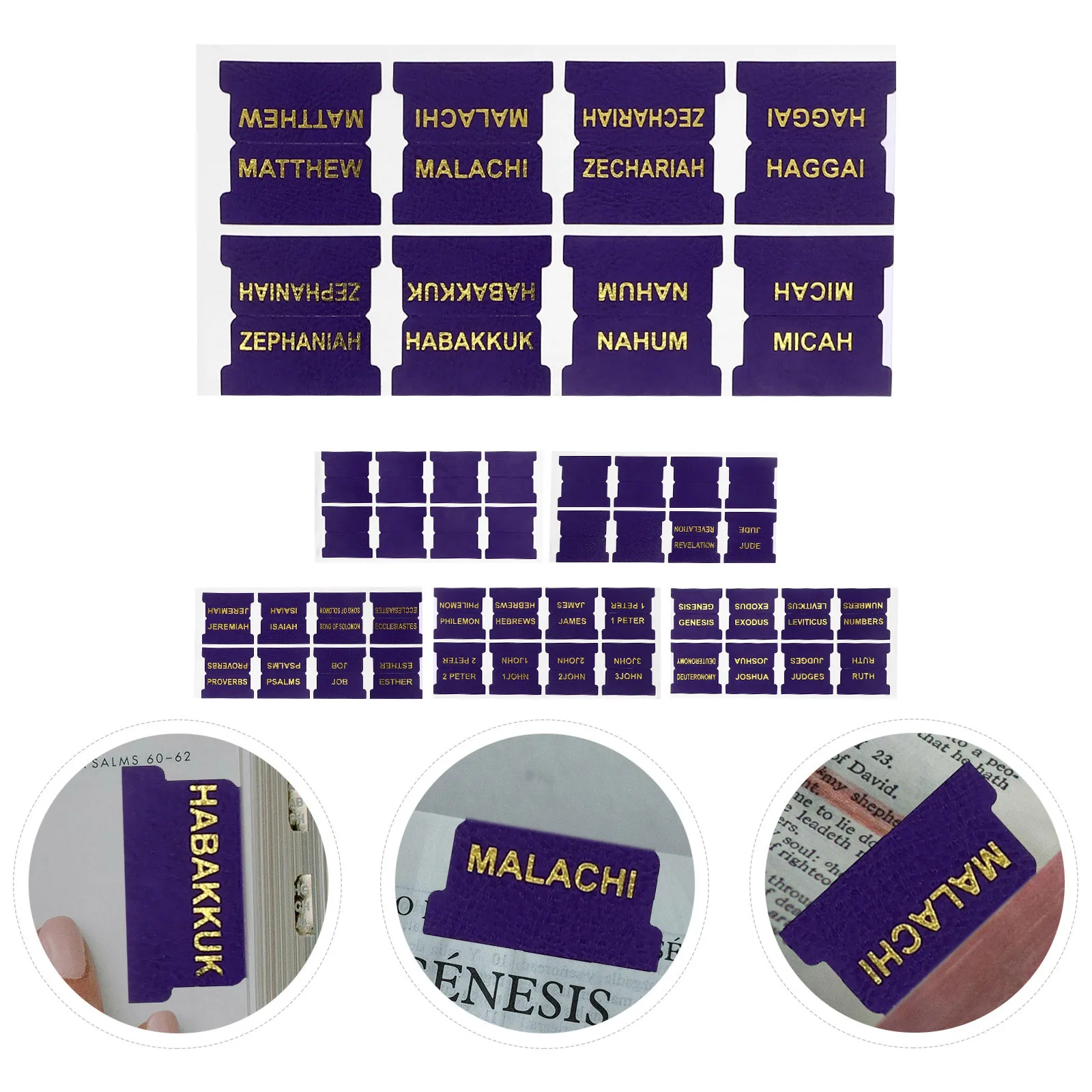 

NAMOARLY Bible Tabs Index Dividers Small PU Study Book Labels Accessories for Easy Scripture Reference