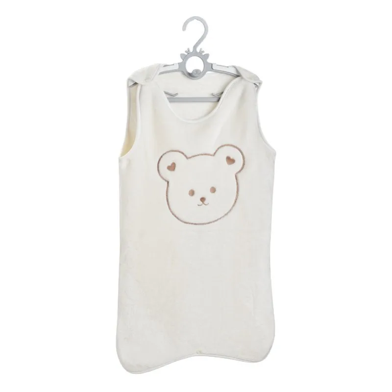 Dziecięcy zimowy polarowy śpiworek bez rękawów, ciepła kołderka zapobiegająca kopaniu, przyjazna dla skóry, niezbędna dla niemowląt, aby śpiły spokojnie.