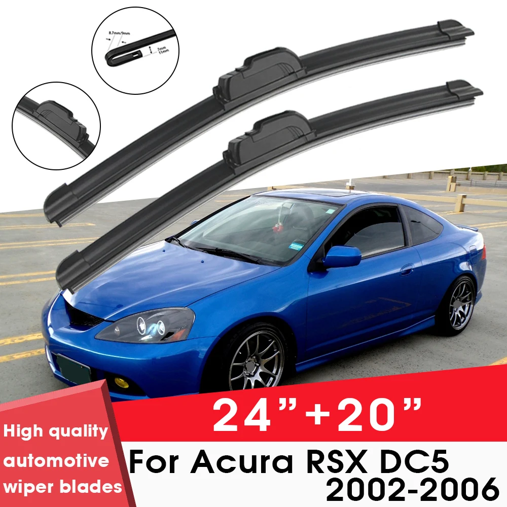 

Car Wiper Blade Blades For Acura RSX DC5 2002-2006 24"+20" Windshield Windscreen Clean Rubber Silicon Cars Wipers Accessories