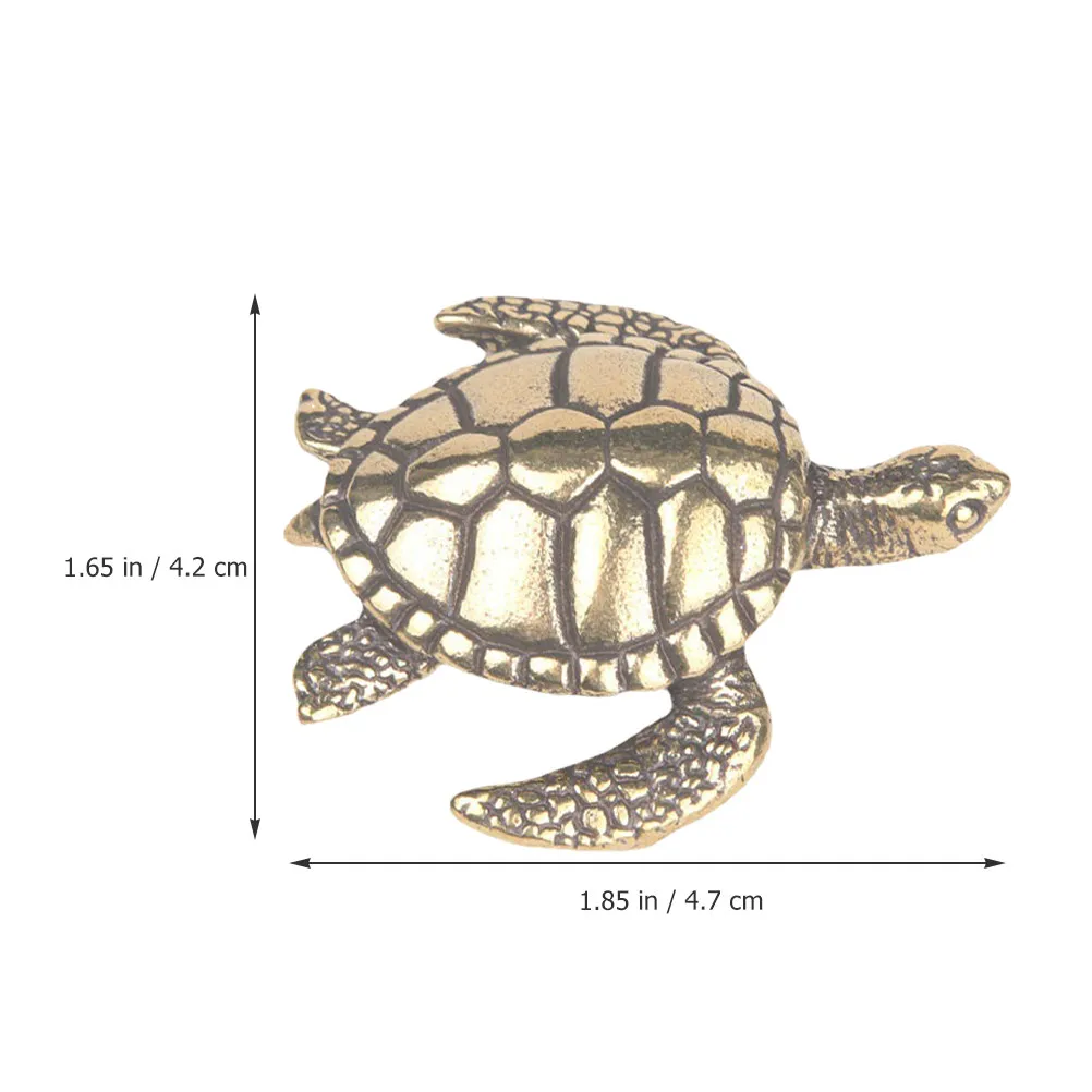 Brass Turtle Decoration Vintage Style Ornate Tortoise Sculpture for Home Office Desk Unique Desk Ornament for Luck and Longevity