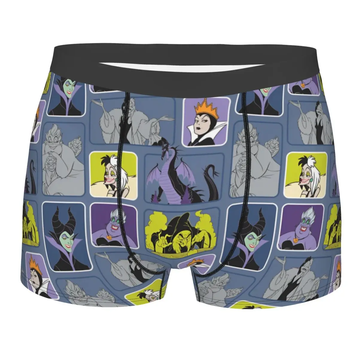 Custom Villains Cartoon Boxers Pants Novelty Underwear Maleficent The Evil Queen Comfortable Boxer Brief Gift Man Underpants Gag