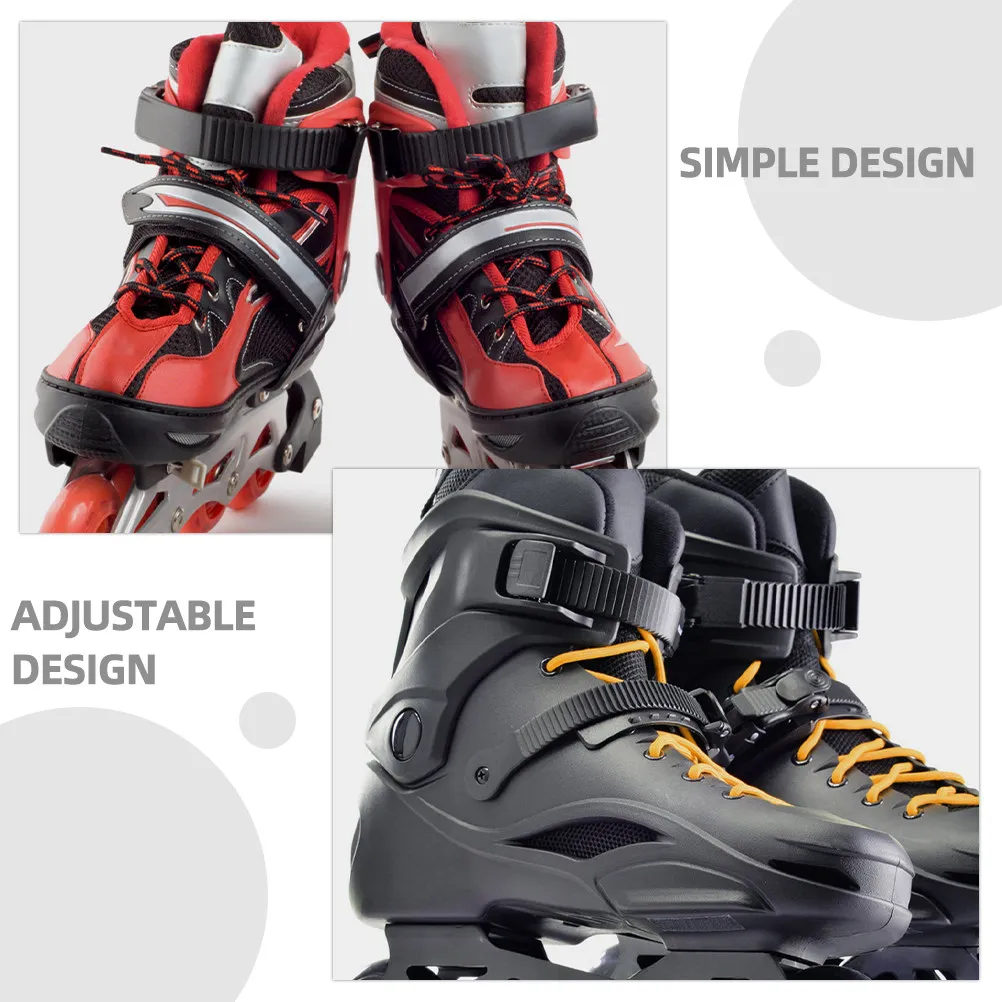 

4 Pcs Ice Skates Replace Straps Buckle for Roller Adjustable Hockey Accessories Button Skating Shoes Supplies