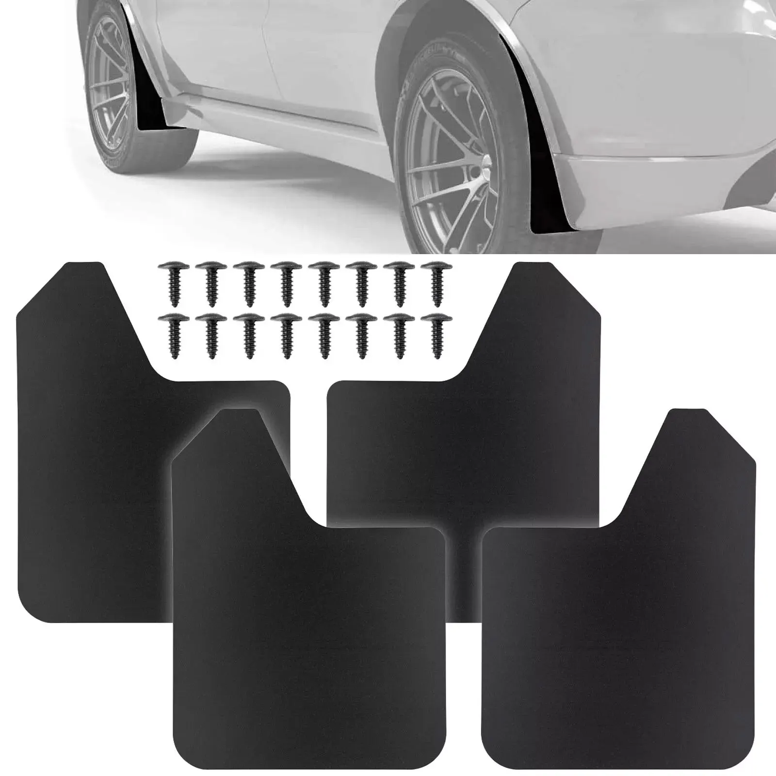 

4PCS Splash Guards Mud Flaps for Ford F150 F250 F350 lightning EV Pickup Raptor Splash Guards Mudguards Mudflaps