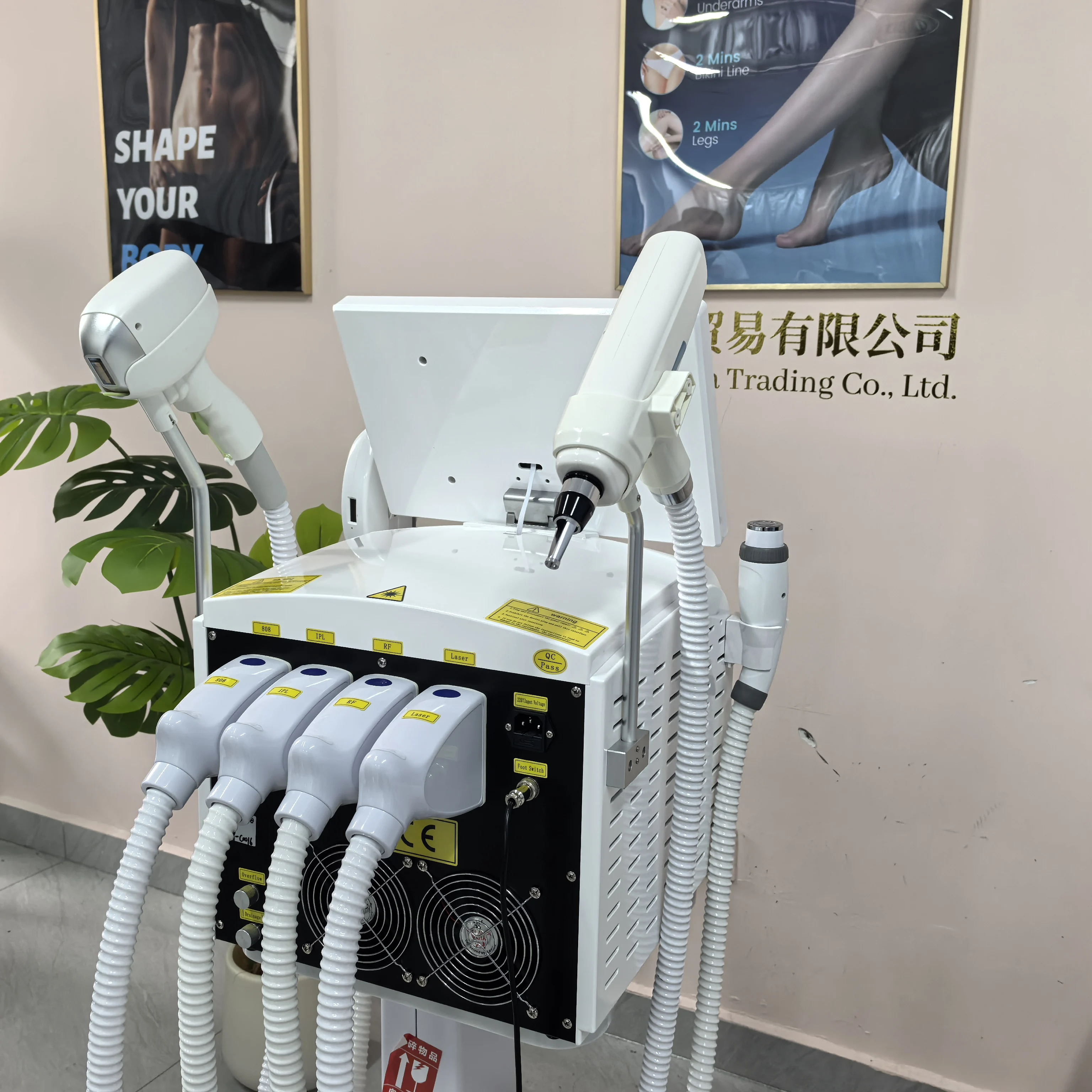 

4 IN 1 Soprano Titanium Ice Platinum RF Diode 755 808 940 1064nm 4 Wave Laser ND:YAG Machine Painless Hair Removal Machine