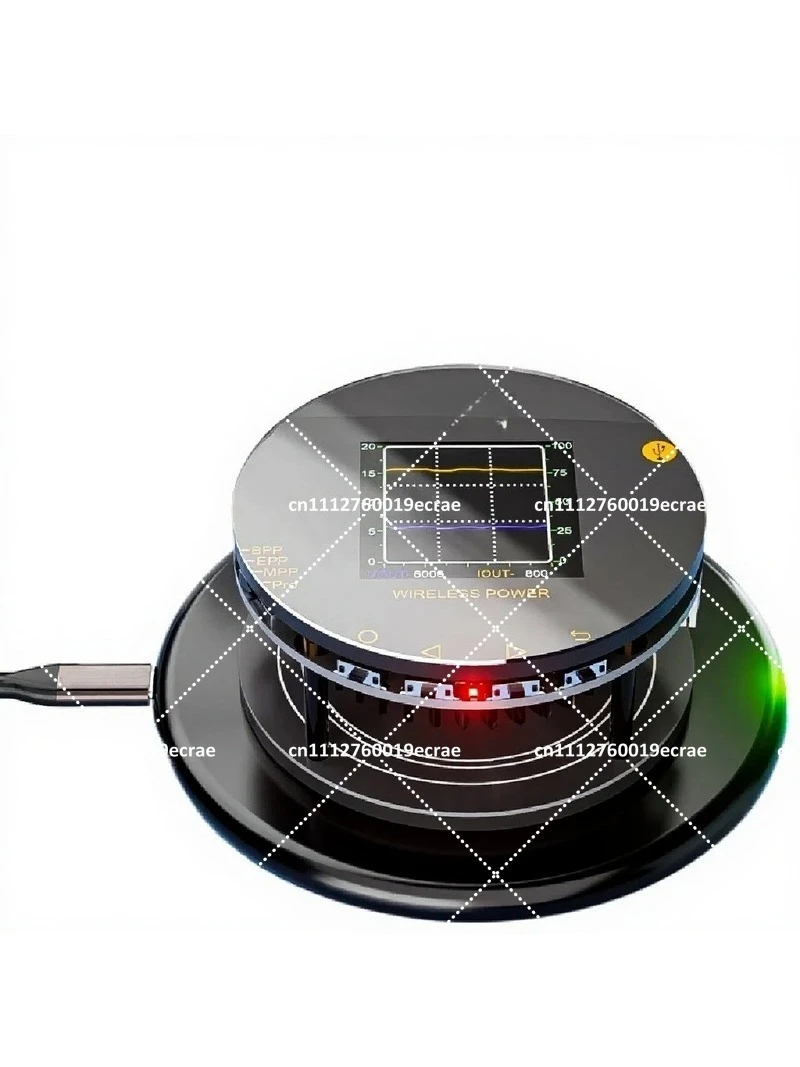 Wireless Charger Aging Tester 5W 7.5W 10W 15W Auto Detection Stand with Voltage Current Curve Recording