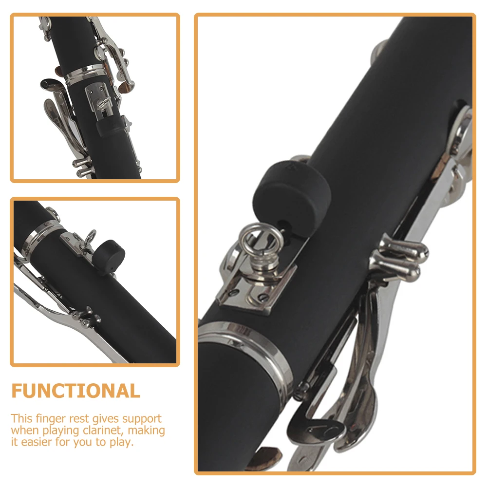 

10Pcs Clarinet Thumb Support Rubber Rest Cushion Finger Protective Pad Comfortable Playing Accessory Instrument Replacement Part