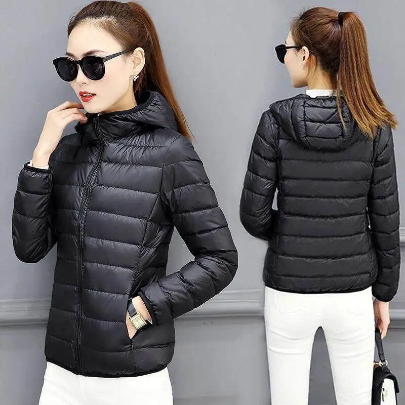 

Women's Lightweight down Cotton Jaet 2023 New Autumn Winter Loose ort Sle Korean Version Workwear Outerwear