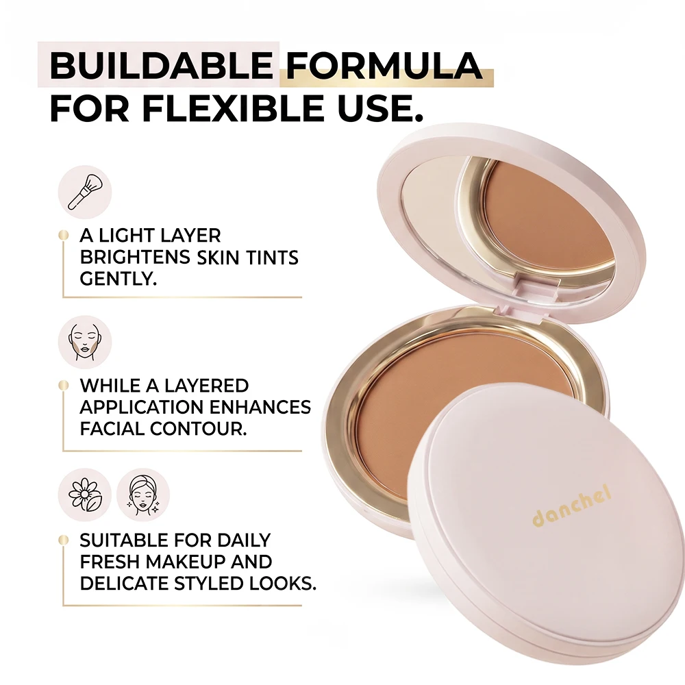 Warm Radiance Soft Matte Powder Bronzer Blendable Non-caking Oil Control Face Bronzing Powder Natural Glow Contour Shading Makeu