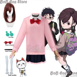 Momo Ayase Momo dandaan Costume Cosplay Prop parrucca ragazze Jk uniformi scolastiche abiti rosa Outfit donna Roleplay Halloween Party Suit