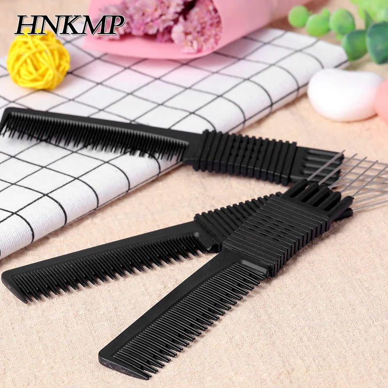 

Oil Head Curly Comb Men Double Side Tooth Combs Steel Needle Fork Combs Hair Brush Barber Salon Hairdressing Tools