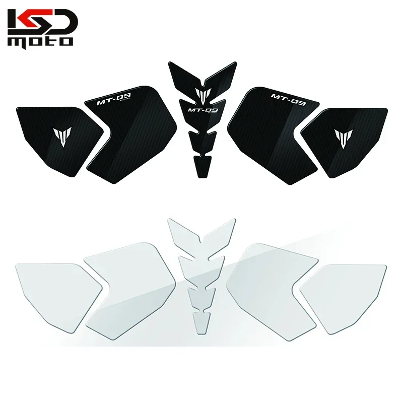 

Motorcycle Tank Traction Pad Side Gas Knee Grip Protective Sticker Protector For FZ09 FZ 09 MT 09 MT09 2015 2013-2020