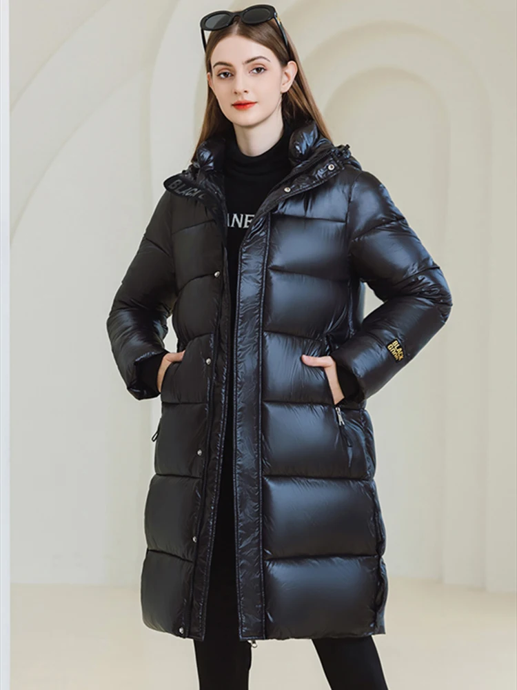 2023 New Winter Puffer Jacket Clothes Women Zipper Loose Padded Coat Female Solid Thicken Warm Long Parkas Outwear