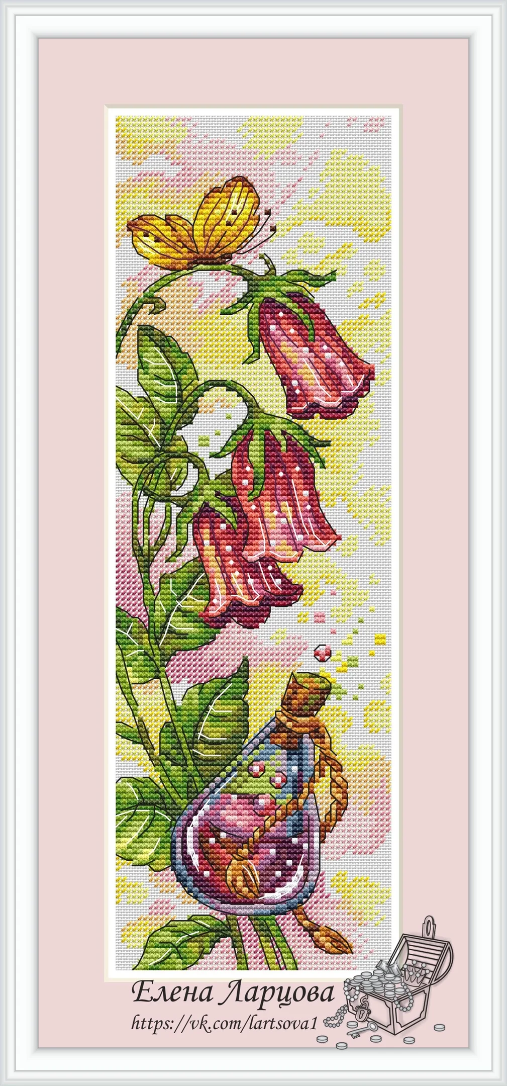 

-bell Flowers And Wishing Bottles 19-38 Cross Stitch Kit Packages Counted Cross-Stitching Kits New Cross Stich Painting