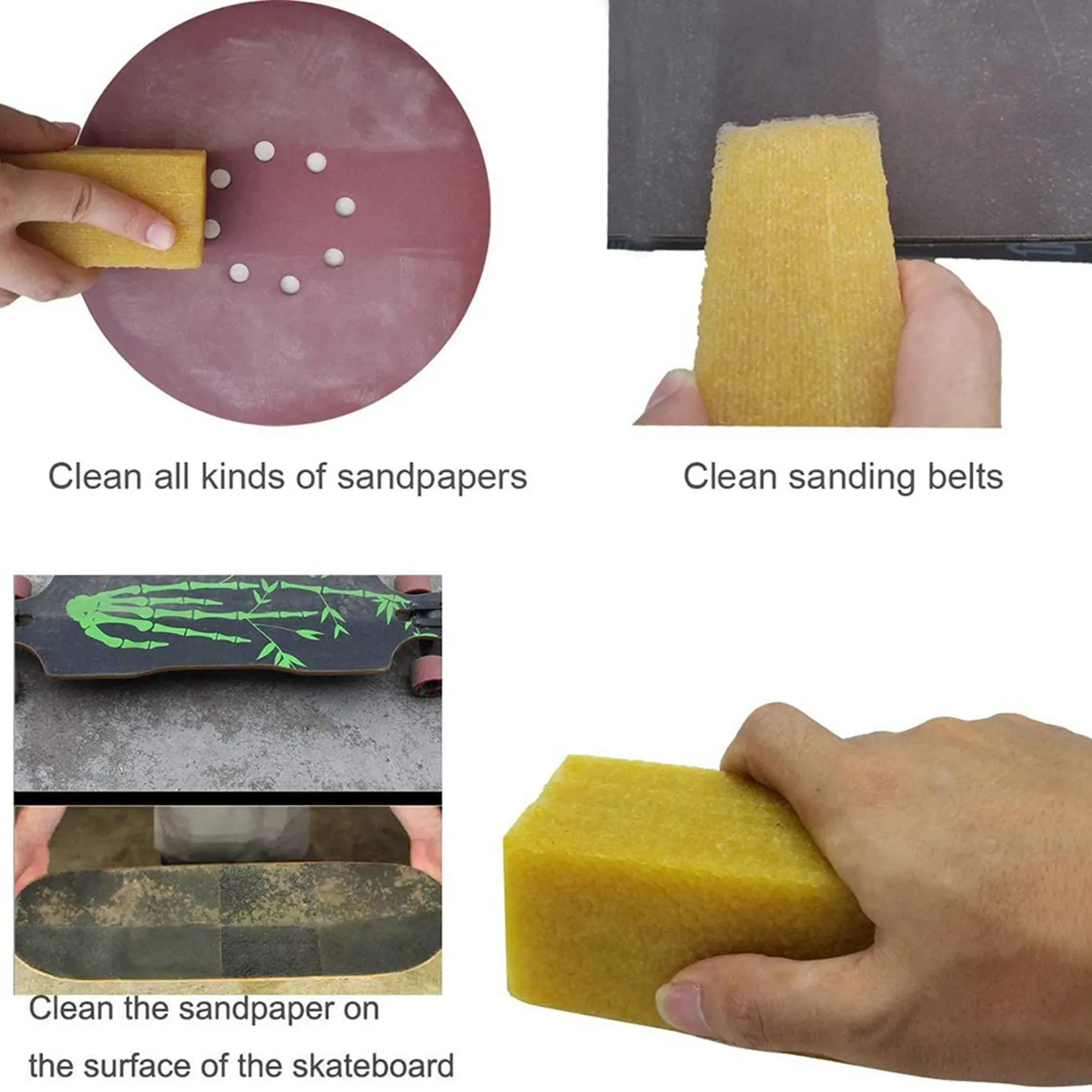 A36T-2X Abrasive Cleaning Stick Sanding Belt Band Drum Cleaner Sandpaper Cleaning Eraser For Belt Disc Sander Tool