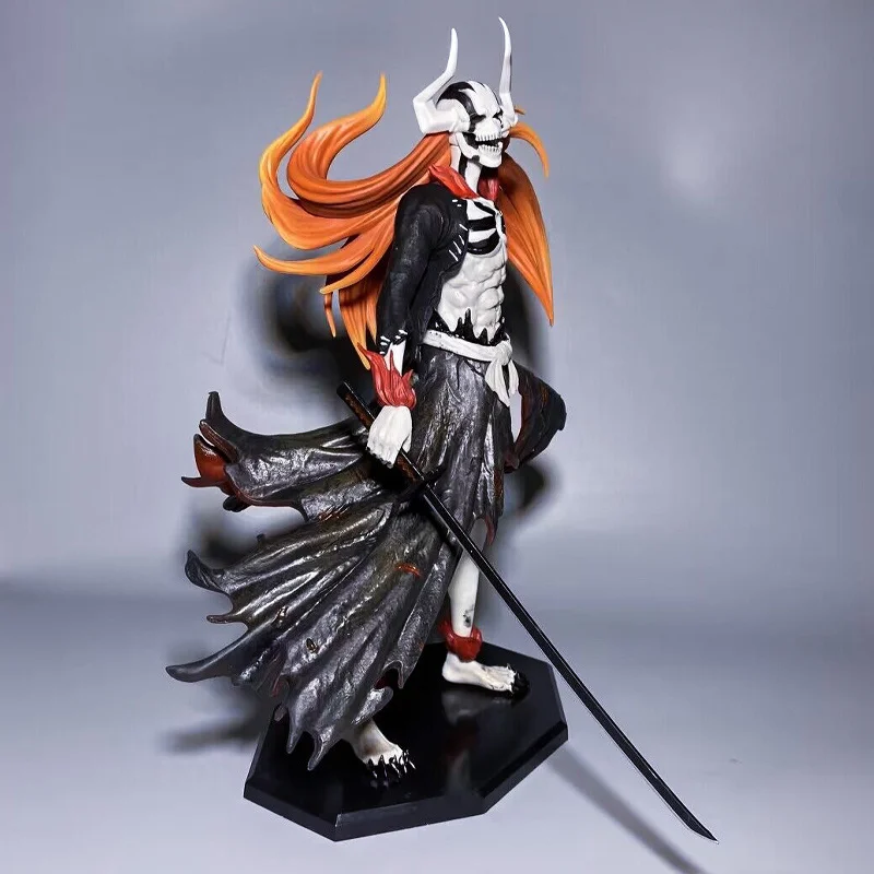 New 33cm Bleach Kurosaki Ichigo Hollowfication Form Anime Action Figure Pvc Statue Collectible Desktop Toy Ornament Model Gift