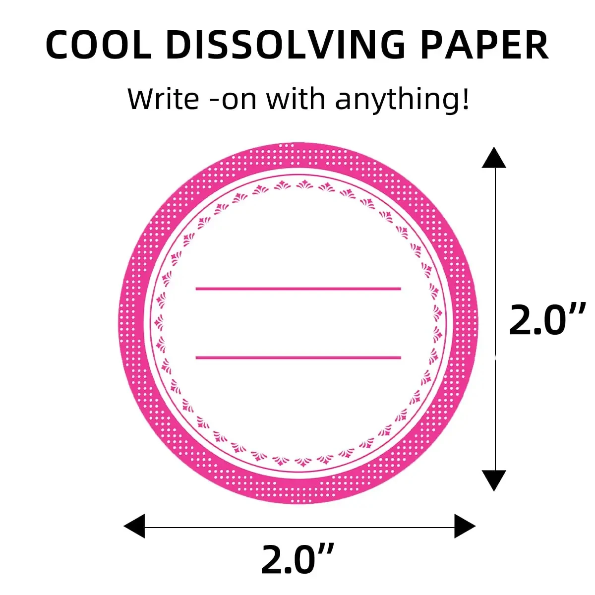 Dissolvable Canning Labels for Jars 200 Circular Dissolvable Food Labels for Containers Removable Jam Homemade Canning Jar