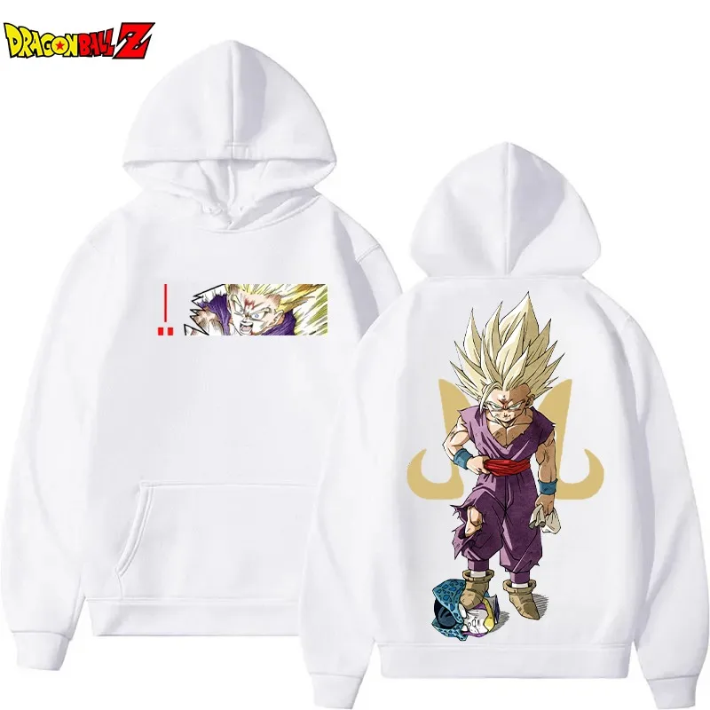 アニメ ドラゴンボール Z 超サイヤ人悟飯プリントパーカー、ファンや日常着に最適なカジュアルで快適なフード付きスウェットシャツ