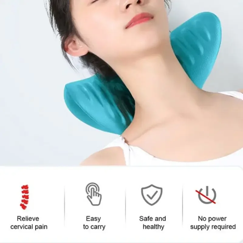 Neck Pillow Massager Shoulder Correction Pain Relief Pillow Cervical Traction Device Chiropractic Pillow Neck Stretcher