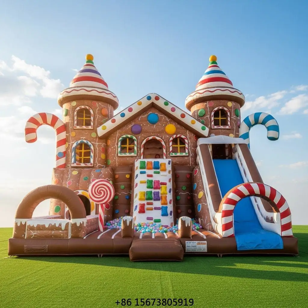 New Arrival Candy Bounce House Park Jumping Sliding Commercial Bouncy Castle Playground Carnival Party Event Inflatable Castle