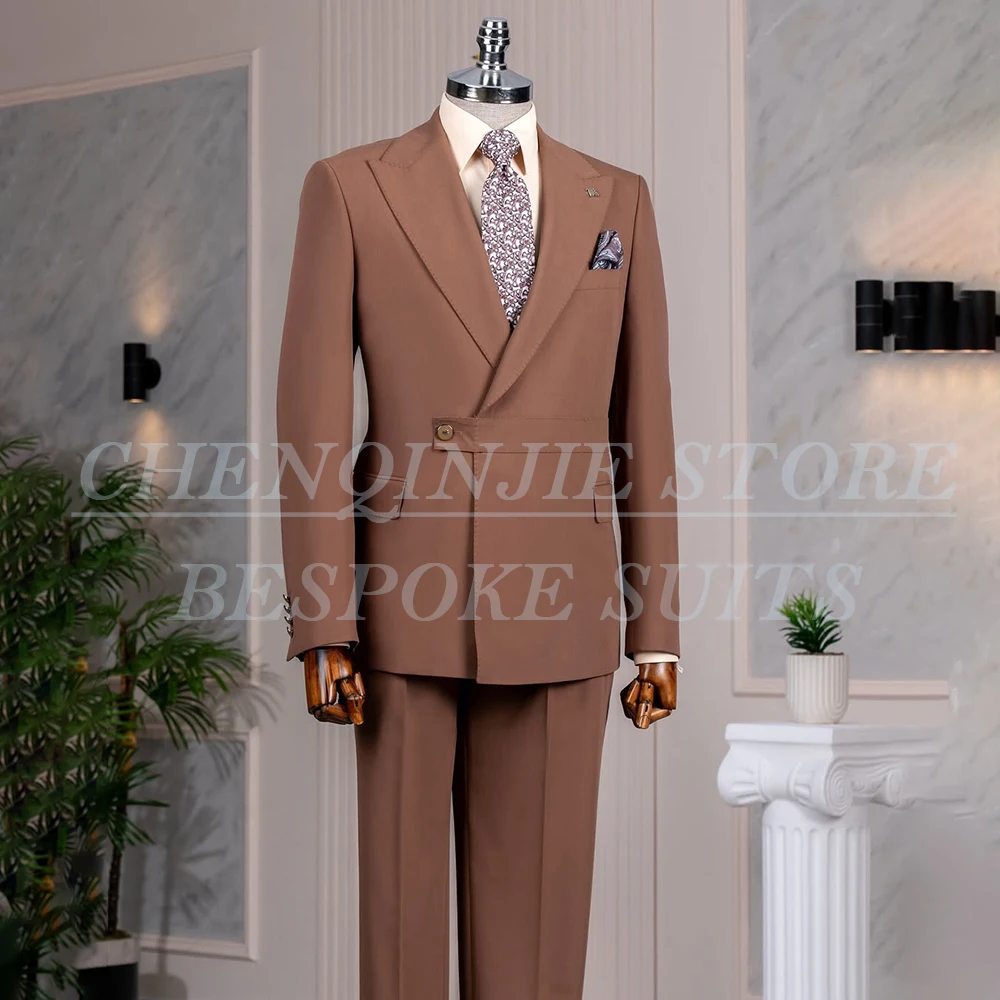 

Шикарные мужские костюмы, элегантные обтягивающие комплекты из двух предметов на одной пуговице, куртка и брюки, официальная деловая офисная мужская одежда, костюм Homme Terno