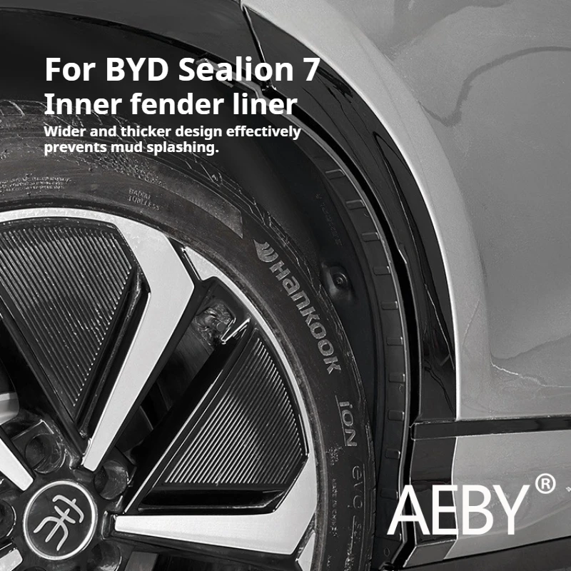 

AEBY For BYD Sealion 7 2024 Plastic Mud Flaps Custom Fit Wheel Arch Covers Splash Guard Car Body Protection Kit Car Accessories