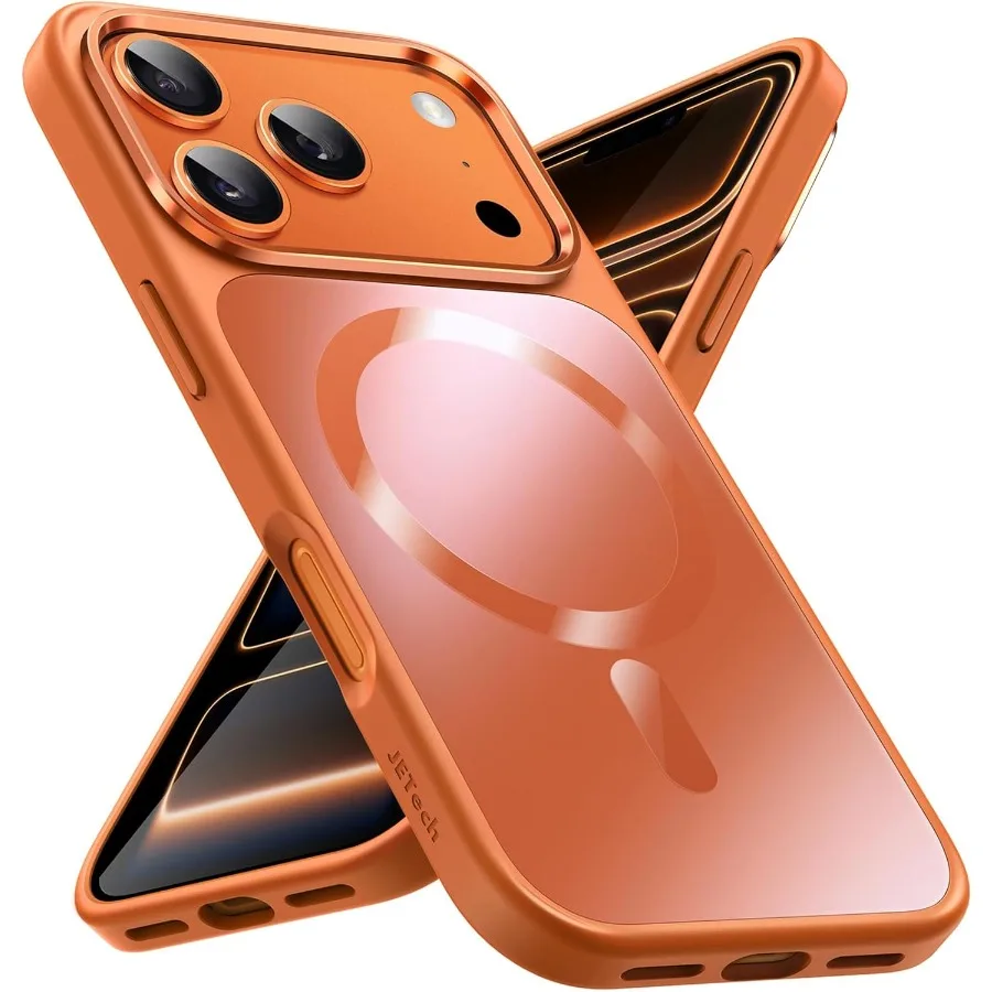 Capa magnética para iPhone 17 Pro Max 6,9 polegadas compatível com MagSafe Luxury Metallic Lustre Matte Back Slim à prova de choque