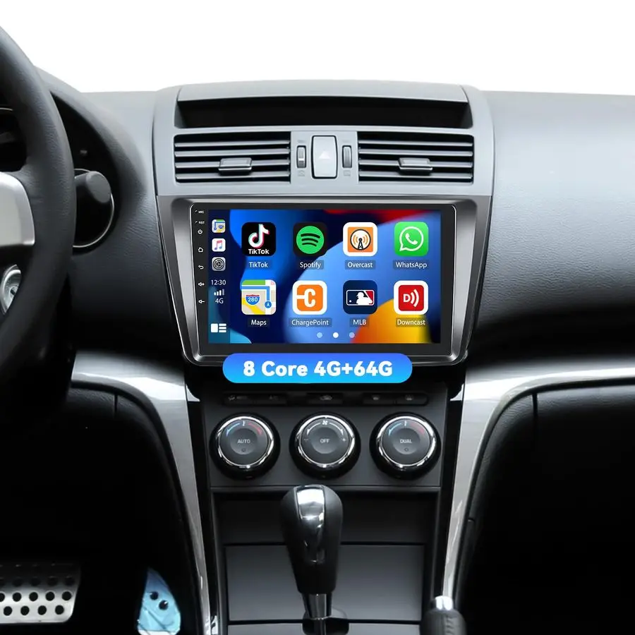 464G ستيريو سيارة أندرويد لمازدا 6 20072012 مع Carplay أندرويد أوتو 59 موضوع 9 بوصة تعمل باللمس بلوتوث 5.0 FM RDS Network