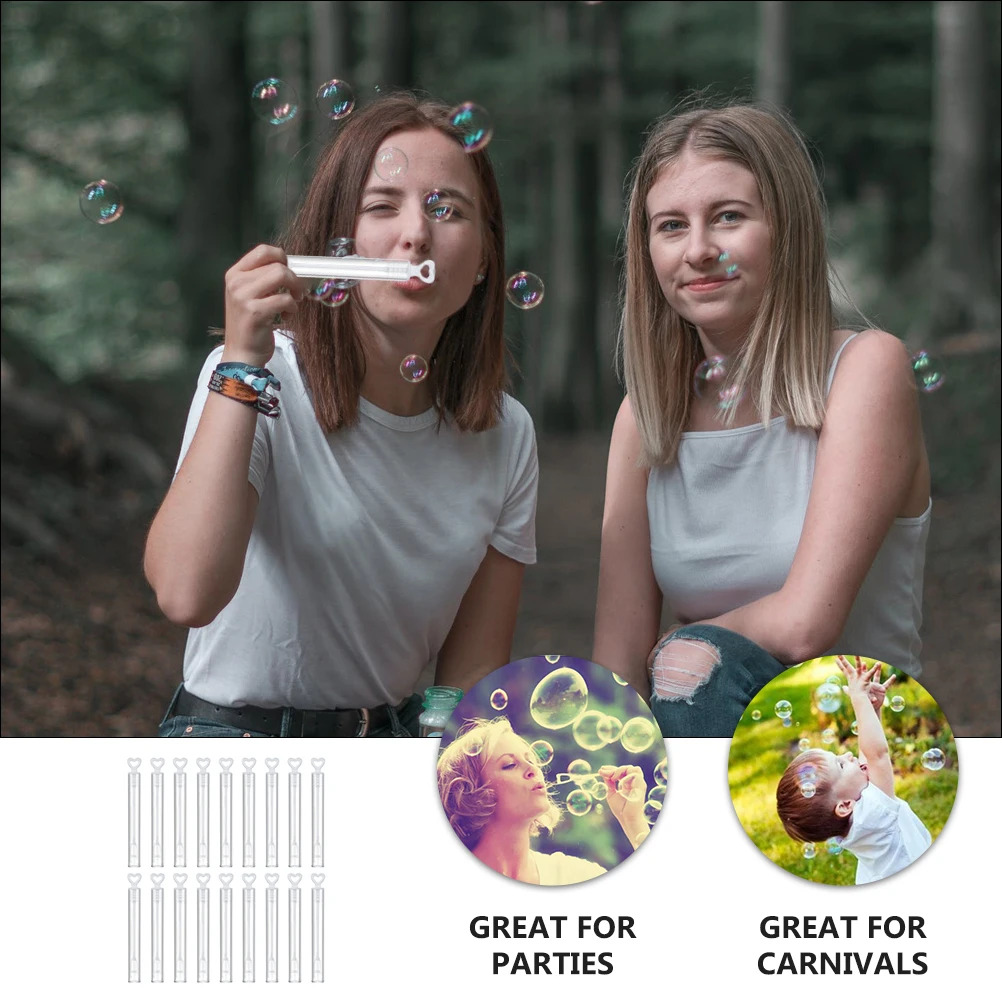 50 stücke Zauberstab Set Transparent Blase Maker Kinder Blasen Zauberstab Party Im Freien Blase Gebläse Leere Lösung Flaschen Riesige Blasen