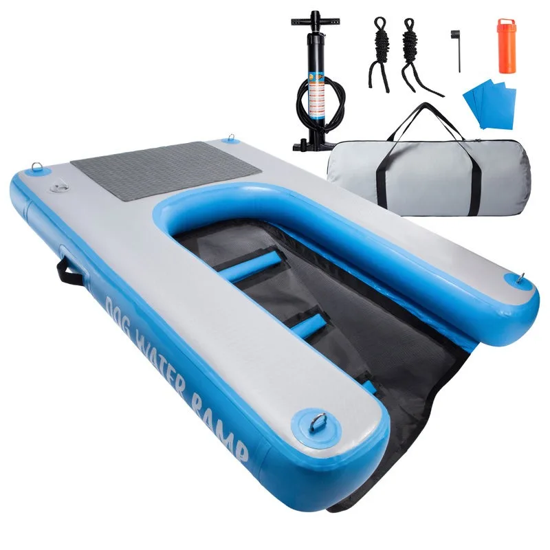 Custom Ramp Portable Pet Ramp Inflatable Dock Platform Floating Pool Dog Ramp for Pool Dock & Lake