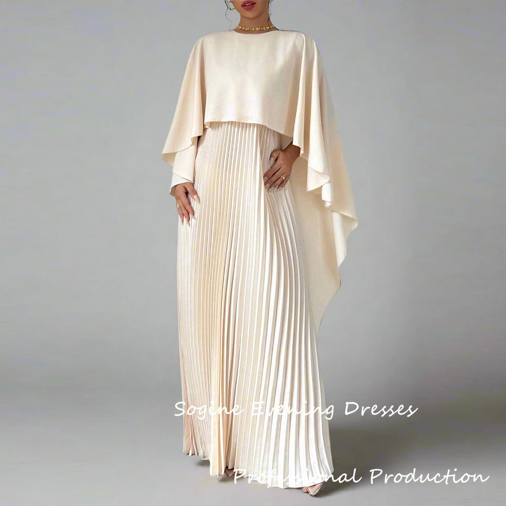 Abiti da sera lunghi pieghettati in raso personalizzati per le donne 2025 Manica ad aletta Lunghezza pavimento فسات Грэйmavera!! Abito da ballo con volant increspato
