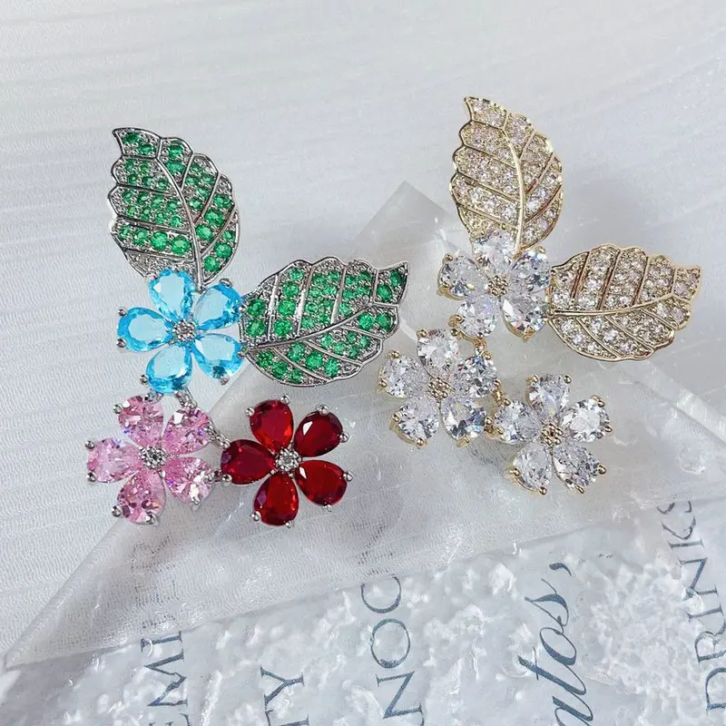 

Bilincolor Fashion Small Flower and Leaf Earring for Women