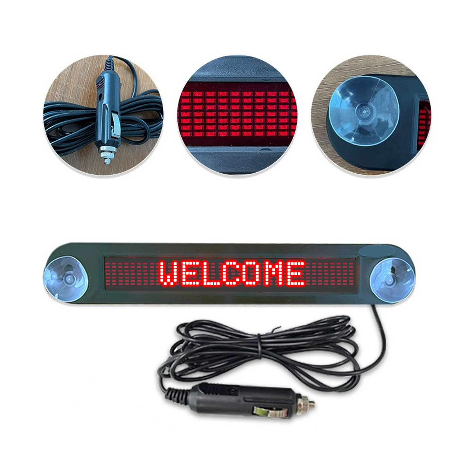 LED Display on Car Rear Window LED Car Sign Expression Screen Advertising Programmable Moving Scrolling Panel Remote Control