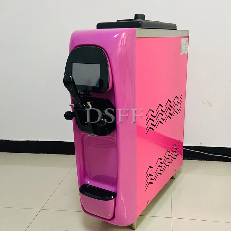 2025 جديد صانع الآيس كريم المنزلية الصغيرة متعددة الوظائف سطح المكتب الفراولة آلة مثلجات نكهة واحدة وجبة خفيفة للأطفال