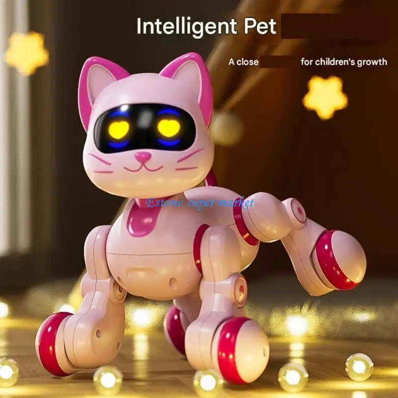 090B ของเล่นหุ่นยนต์สัตว์เลี้ยงคู่หูอัตโนมัติพร้อมฟังก์ชันจับเวลา ของเล่นวัสดุ ABS