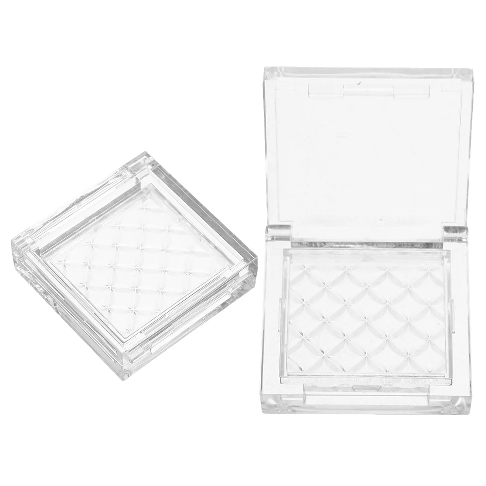 

2Pcs Empty Eyeshadow Palette Clear Plastic Refillable Makeup Tray Portable Lipstick Blush Container Organizer Plastic Palette