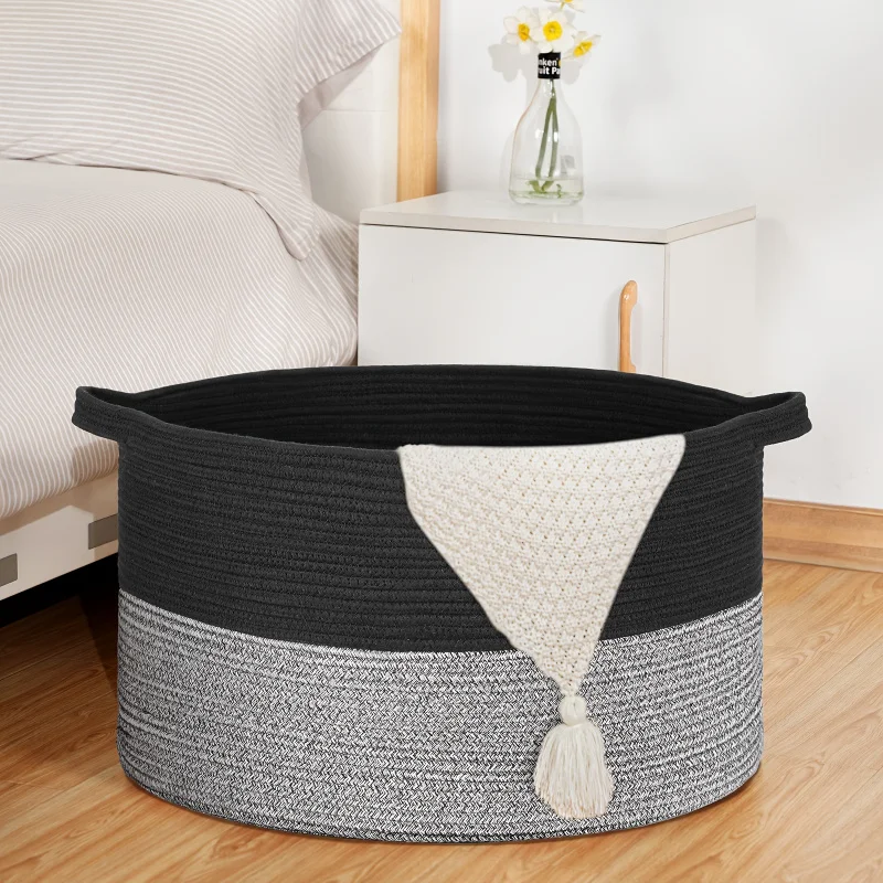 XXXXLarge Blanket Basket 22 Inch x 22 Inch x 16 Inch Woven Laundry Basket