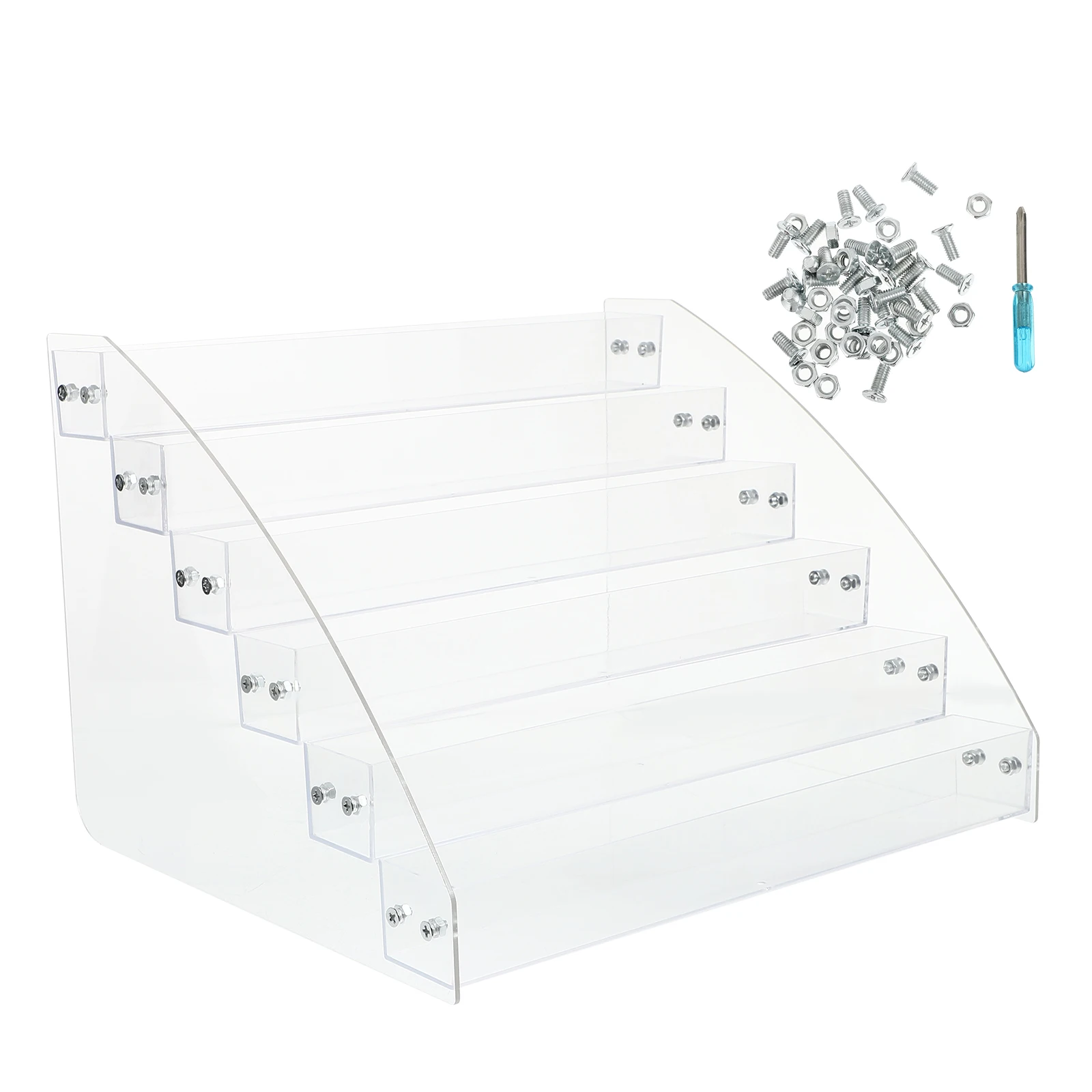 

Acrylic Display 6 Layers Desktop ganizer Shelf Storage Rack for Lipstick Nail Polish Keys Phone Home Office Use