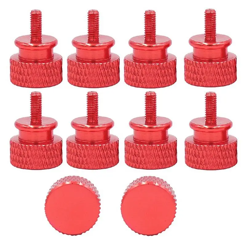 A53M-10Pcs/Lot UNC6 -32 M3.5 Computer Case Screw For GPU Holder PSU Computer Case Side Panel Screws PC Assemble Watercooling Red