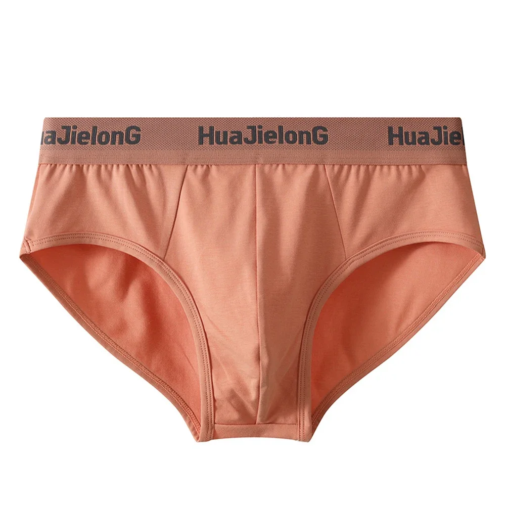Casual Men Cotton Blend U Convex Pouch Soft Briefs Breathable Sports Underwear Middle Rise Panties Lingerie Man