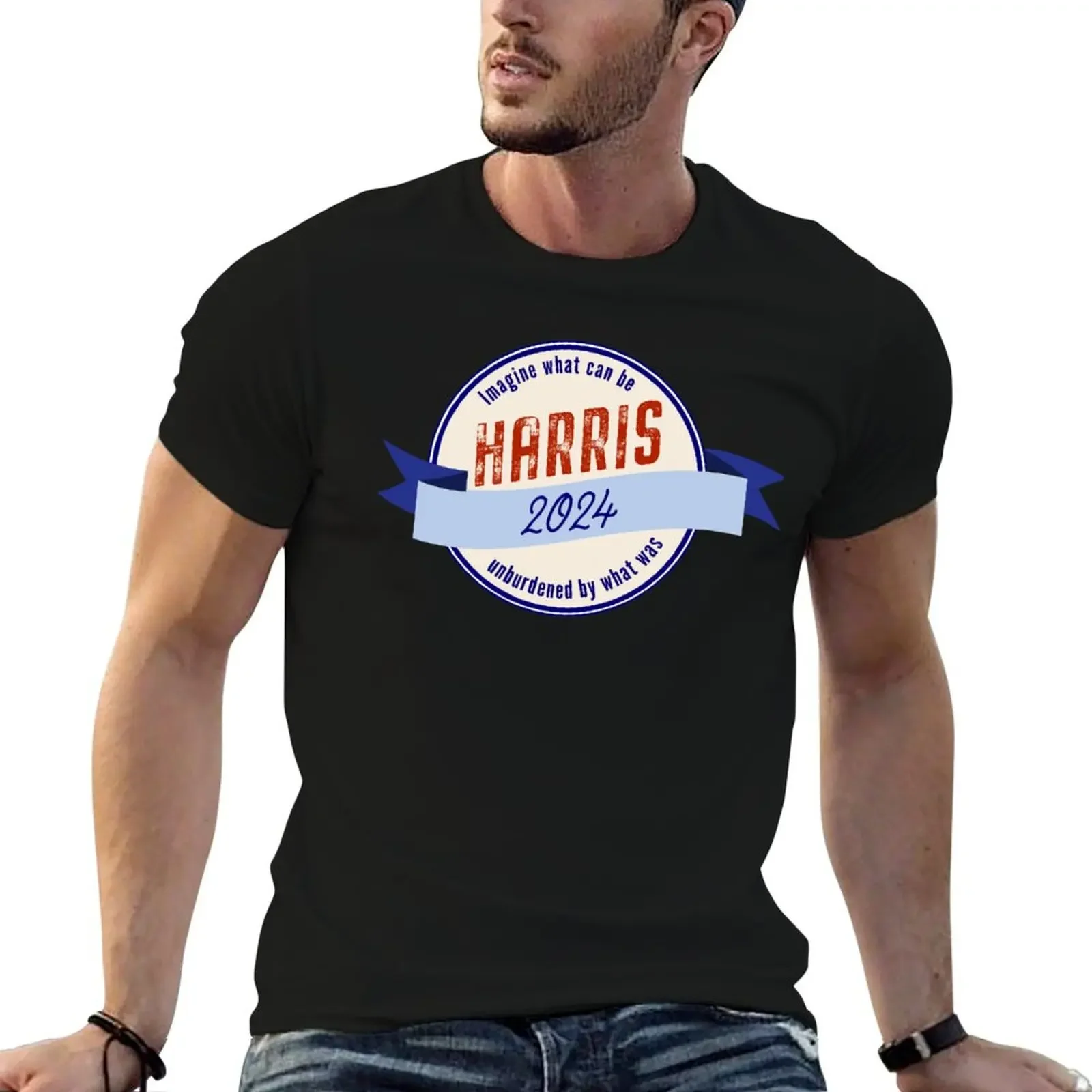 HARRIS 2024: IMAGINE WHAT CAN BE, UNBURDENED BY WHAT WAS T-Shirt funny shirt cotton cute clothes mens tall t shirts