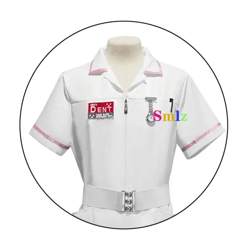 Новый костюм медсестры Джека из фильма 2025 года, униформа для косплея, страшная летучая мышь, Джокер, платье, карманные часы, ручка, набор для Хэллоуина ☆ ★ ☆ ★ qq