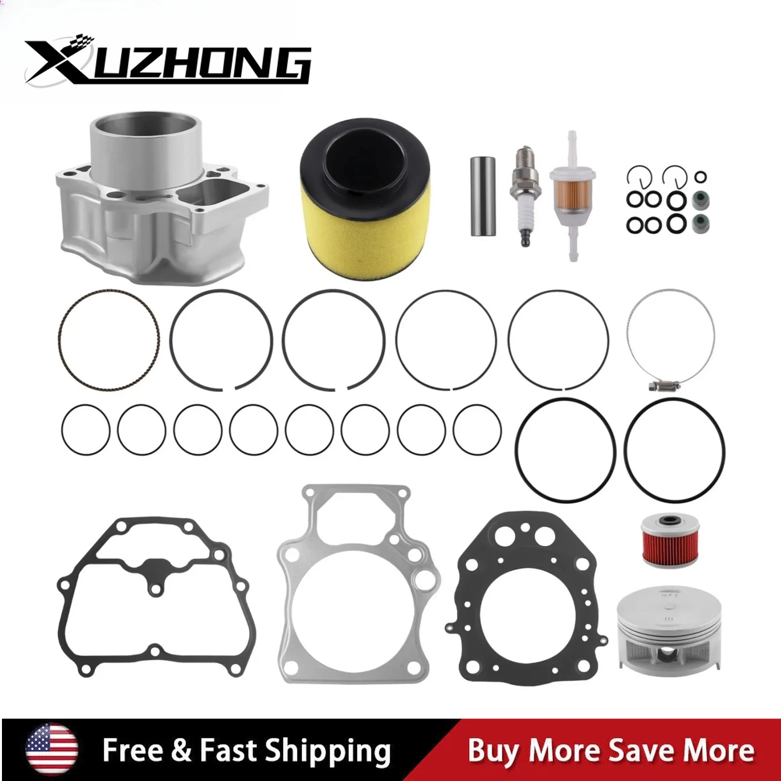 

Big Bore Cylinder Top End Kit For 2007-2018 Honda TRX420 Rancher 420 420-500