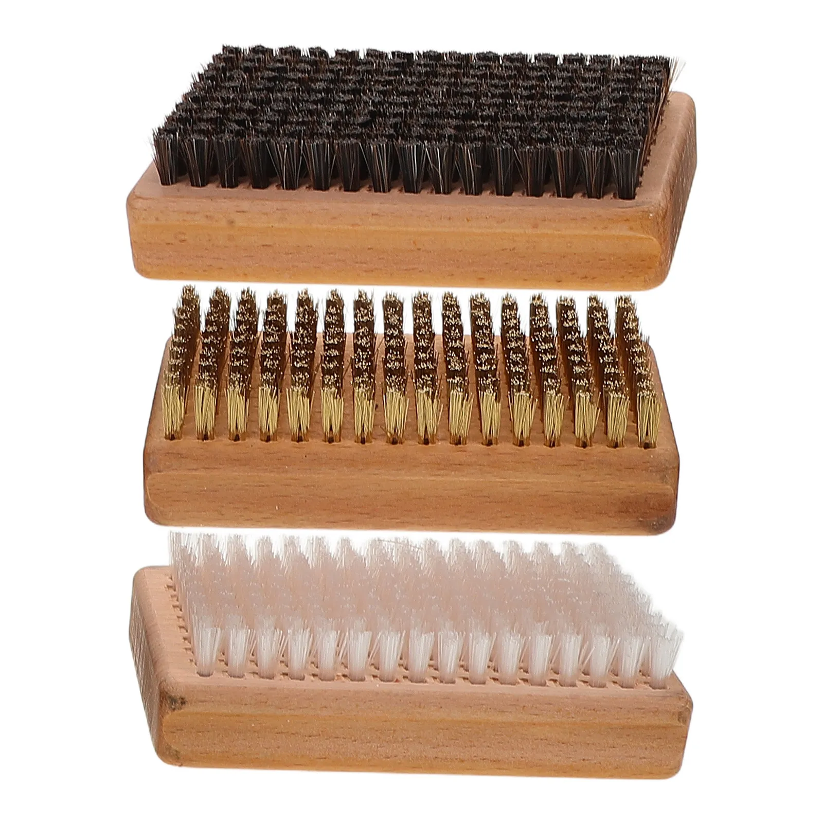 

3Pcs Manual Ski Snowboard Wax Brush Kit Copper Wire Nylon Horsehair Bristles Cleaning Polishing Waxing Tool for Single Double