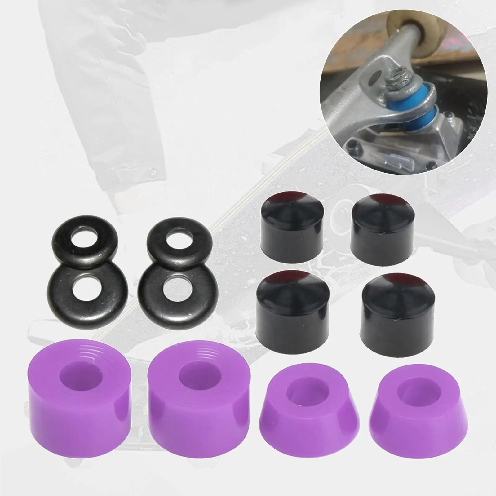 Skateboard Bushing Replacement Cup Longboard Repair Kit Yellow