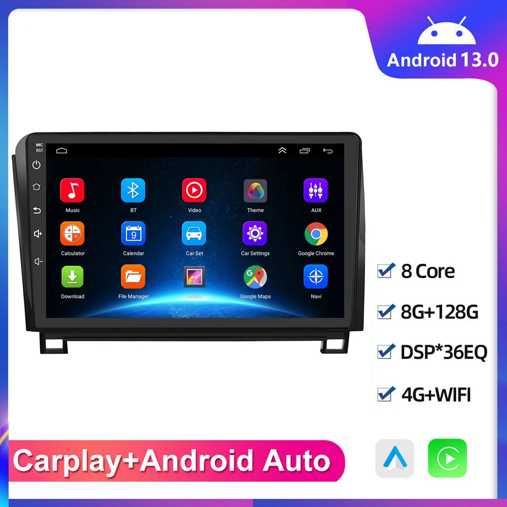 

Android 13.0 Car Radio For Toyota Tundra XK50 2007-2013/Sequoia XK60 2008-2017 Multimedia Player Gps Stereo wireless Carplay