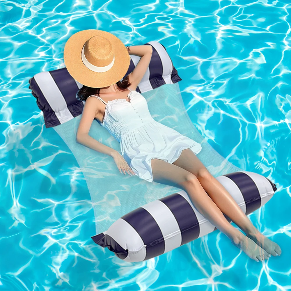 1er-Pack Hängematte-Pool-Schwimmtiere für Erwachsene, Mehrzweck-aufblasbare PVC-Wasser-Hängematte-Lounge-Schwimmtiere