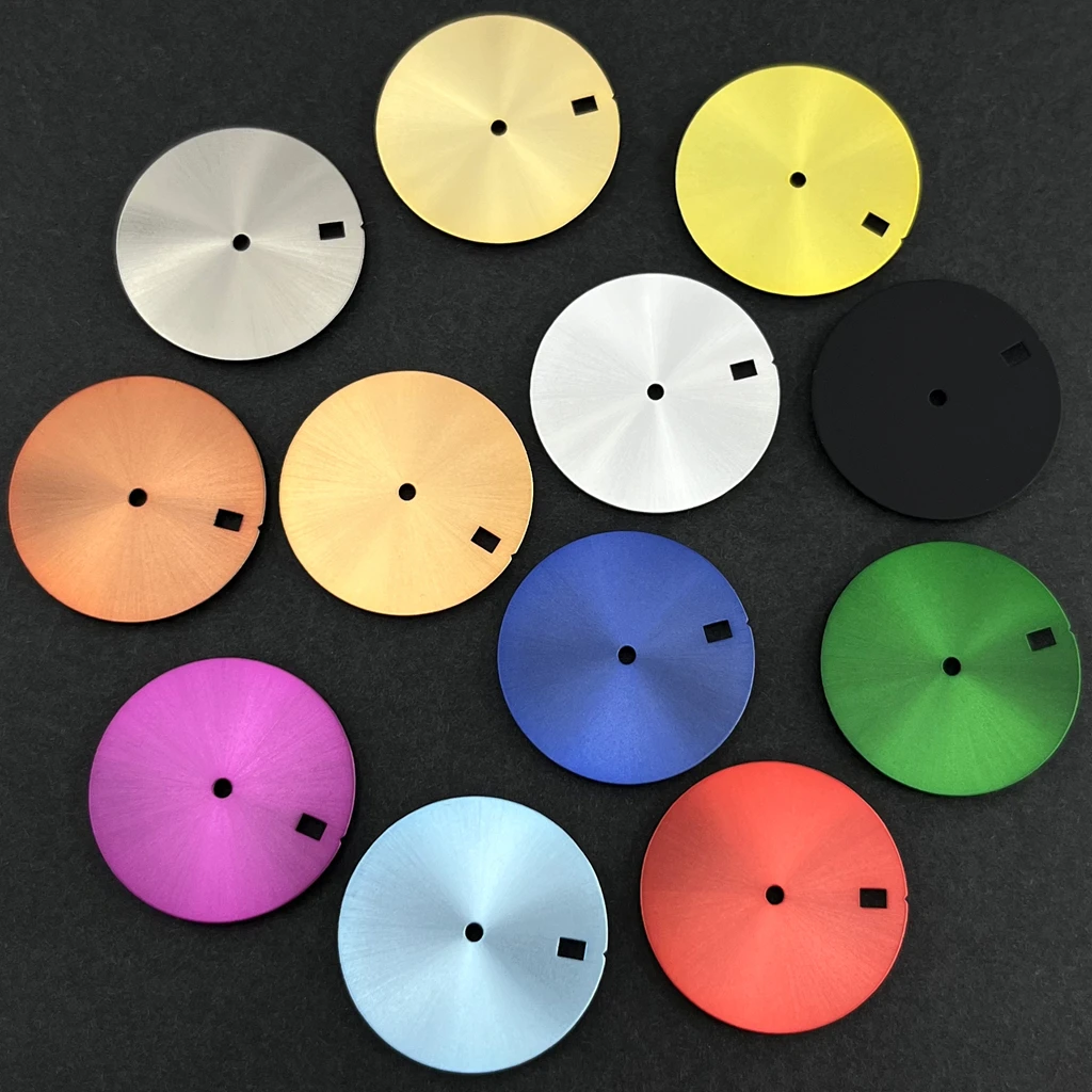 28.5mm Sunburst Sterile Assorted Colors Watch Dial Watch Faces Modified Single Calendar Watch For NH35 NH36 4R 7S Movement
